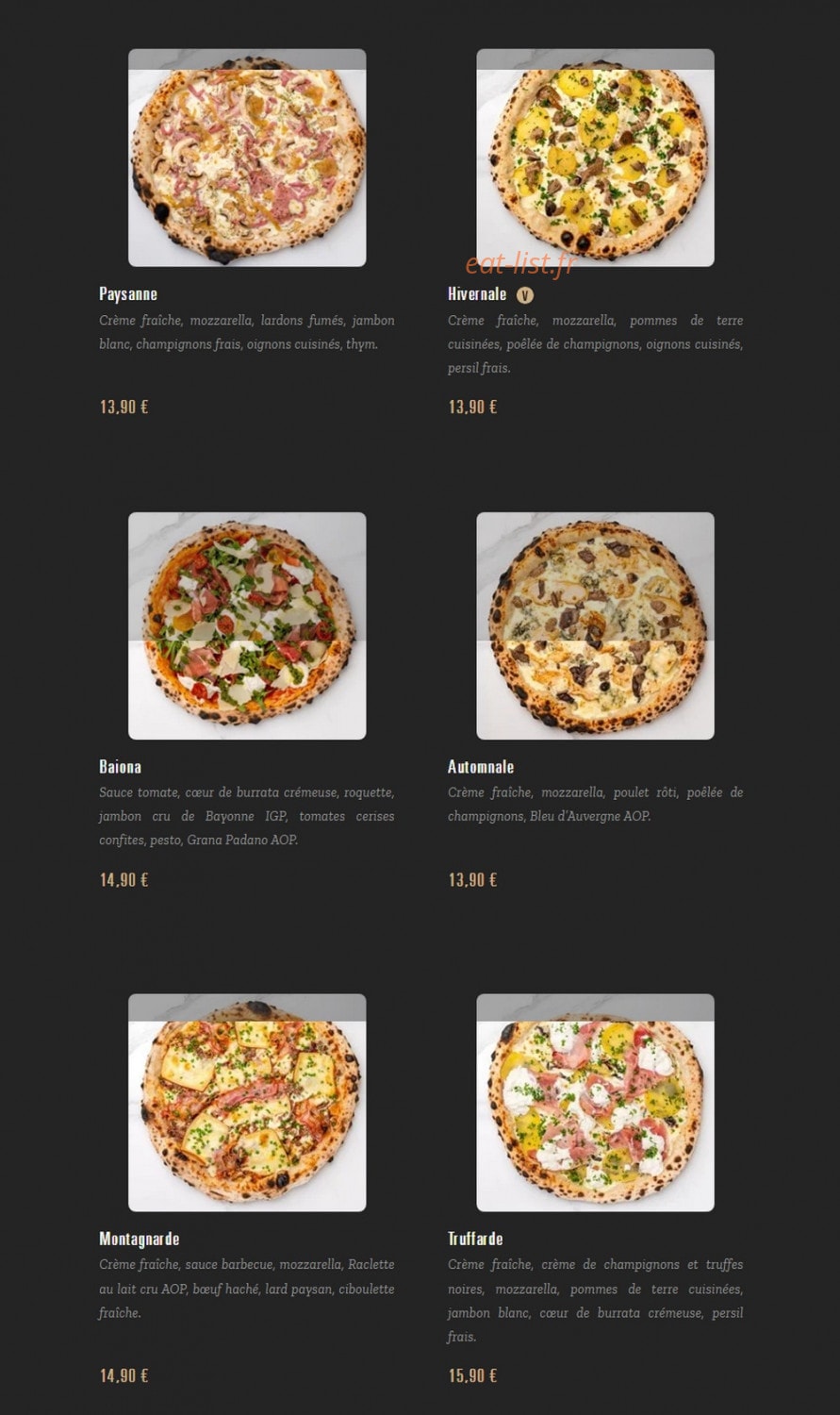 Pizza Cosy — carte page 3