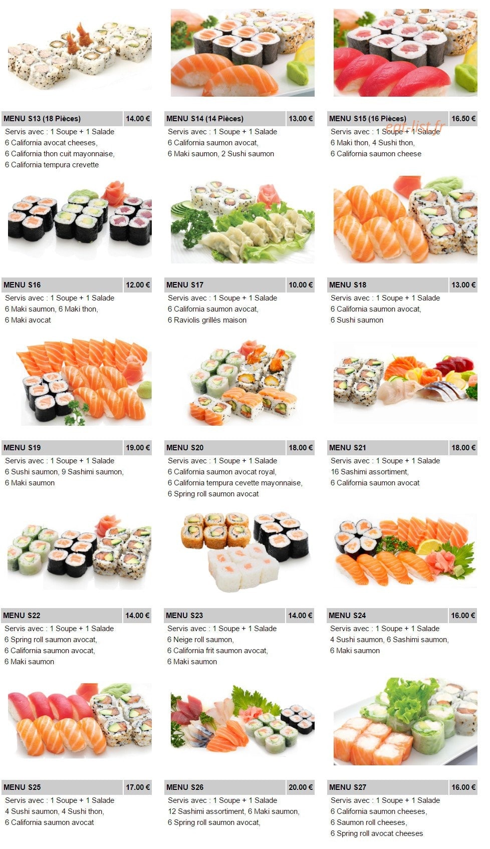 Shuriken Sushi II — carte page 5