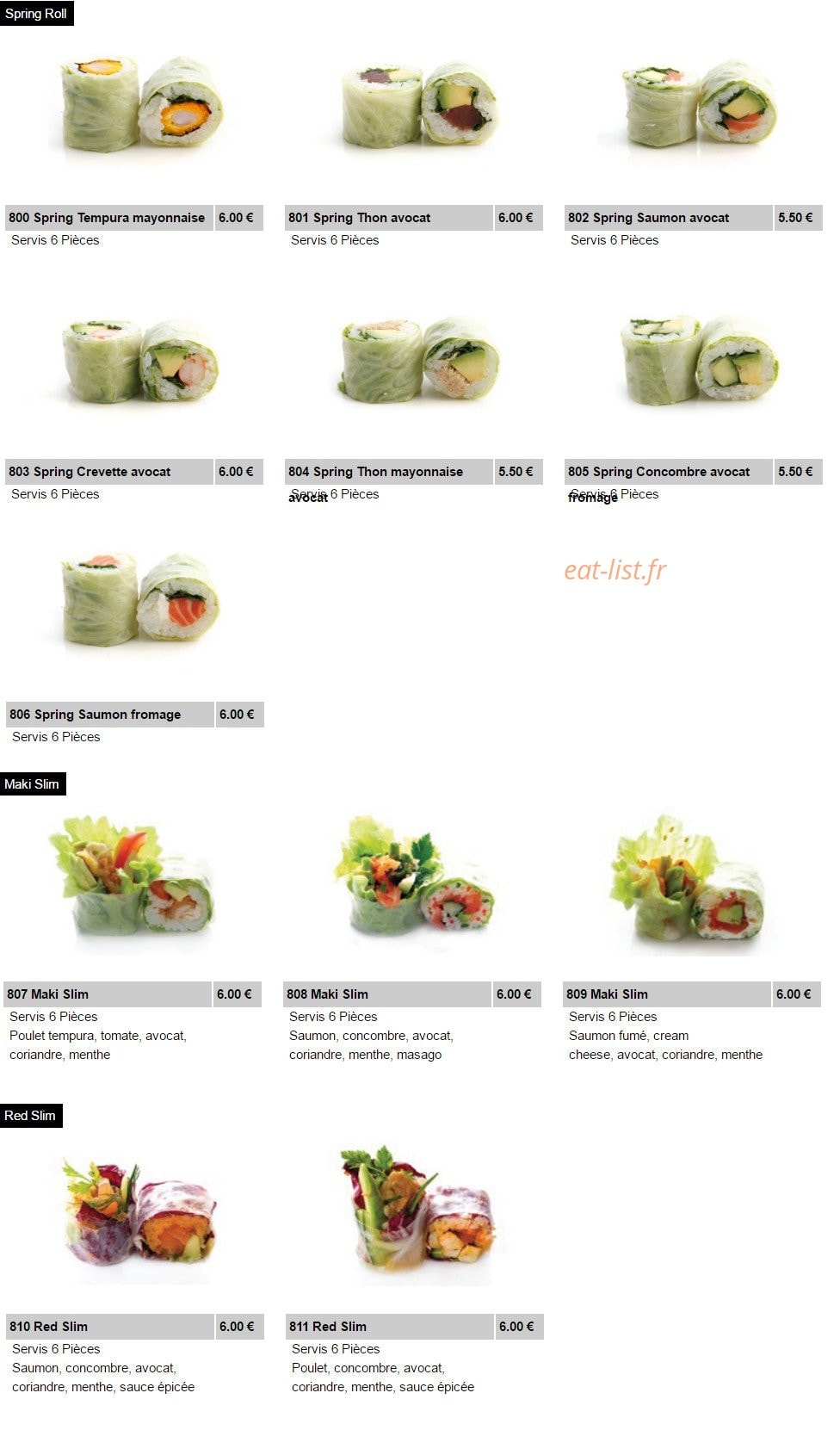 Shuriken Sushi II — carte page 14