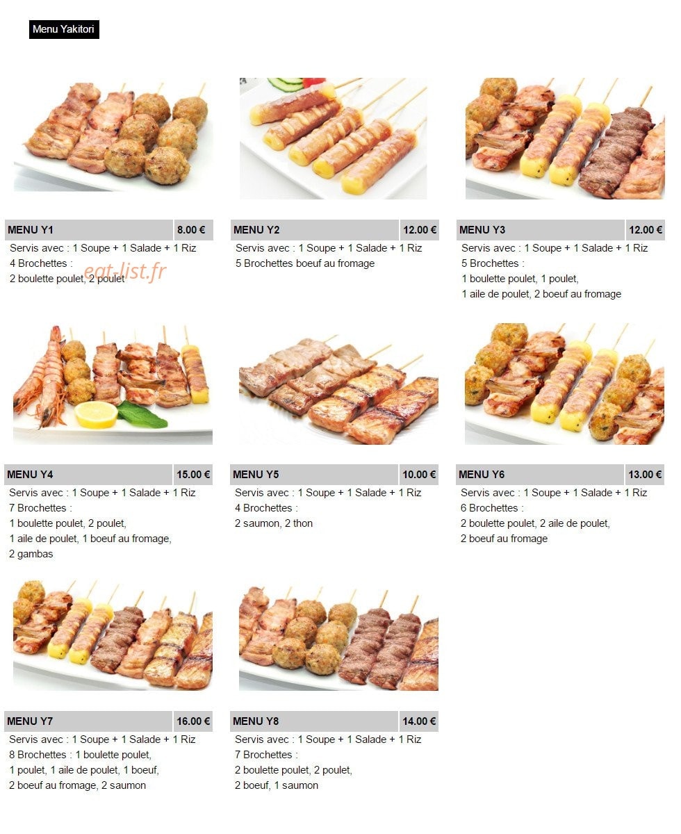 Shuriken Sushi II — carte page 3