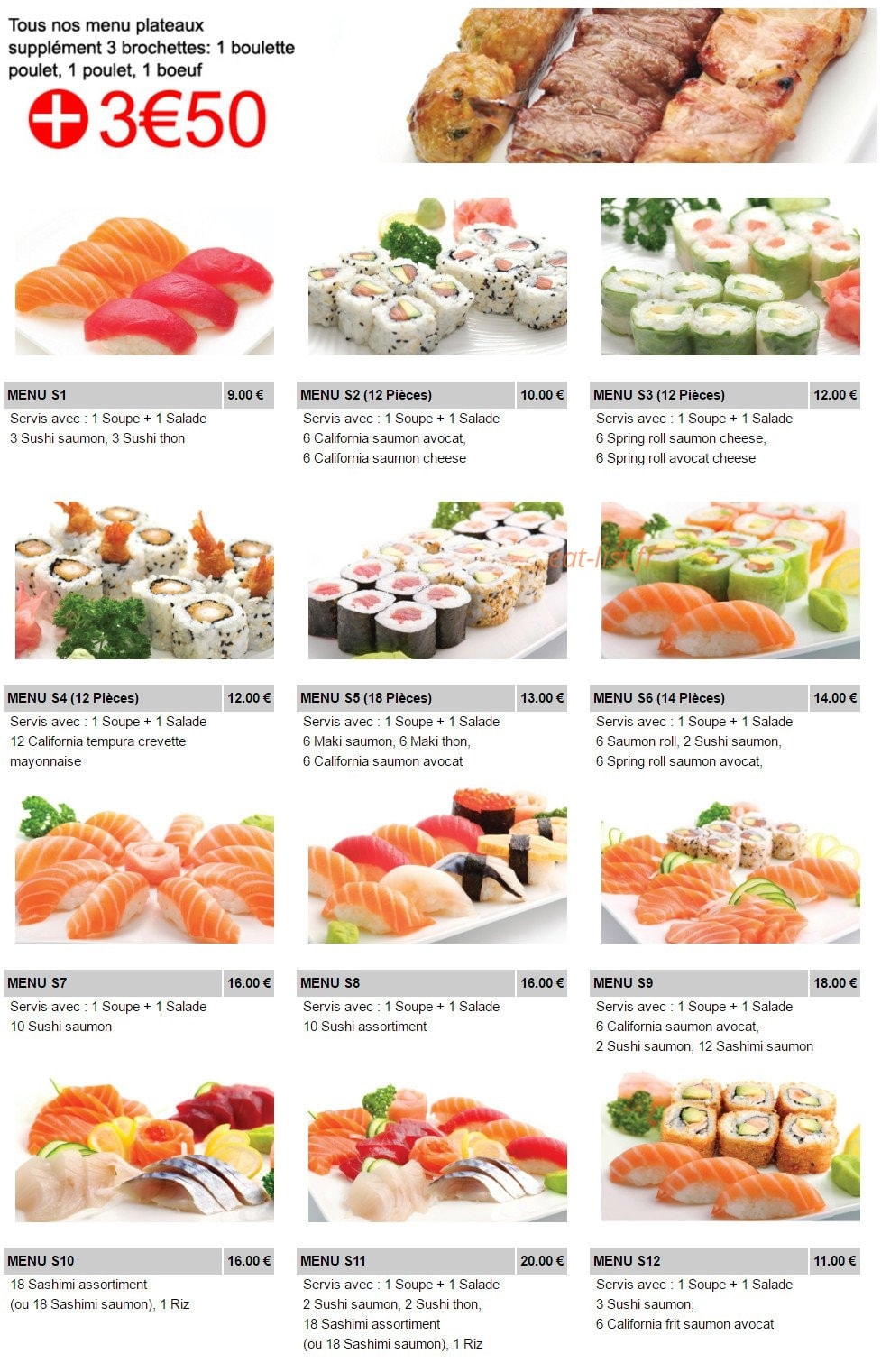 Shuriken Sushi II — carte page 4