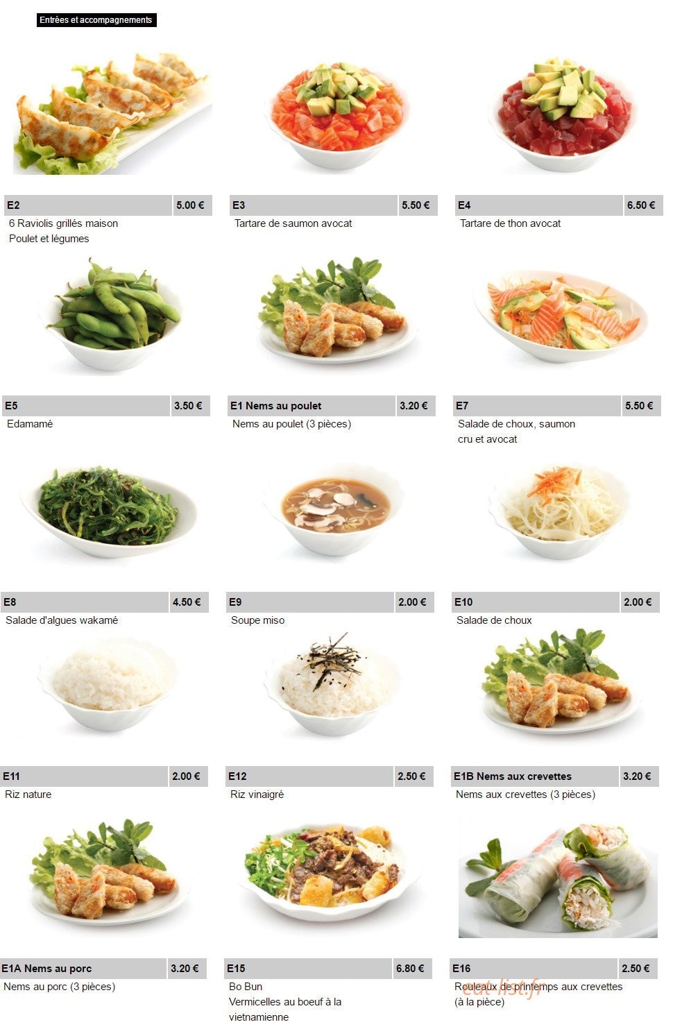 Shuriken Sushi II — carte page 1