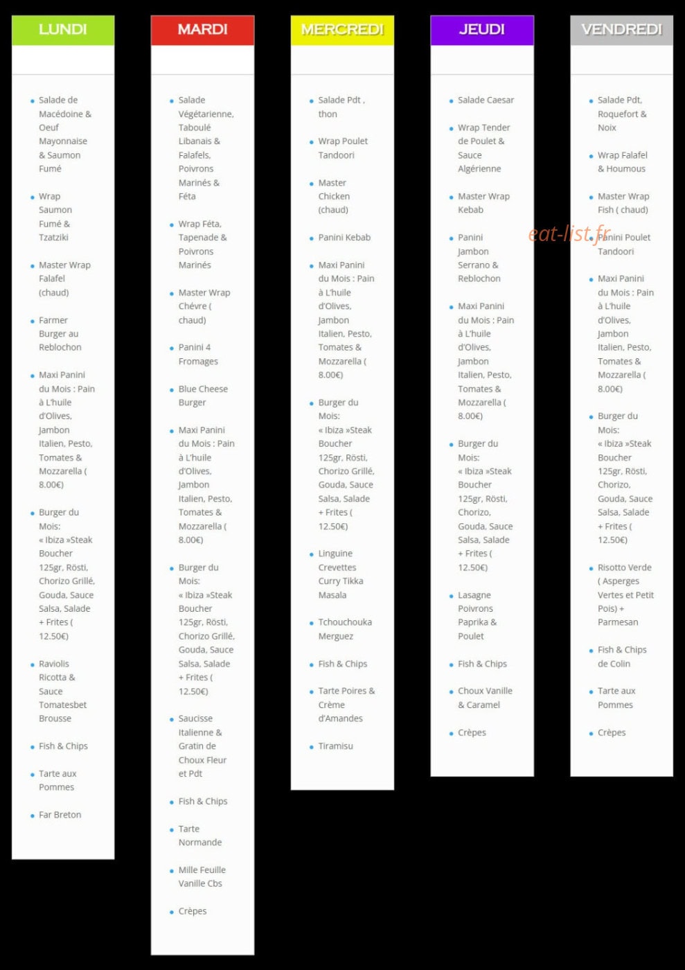 Snack Lightino — carte page 2