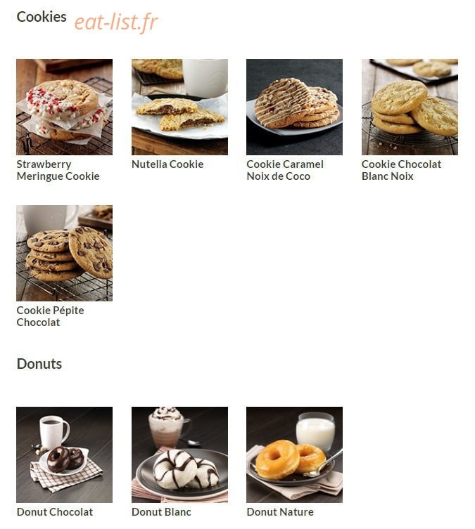 Starbucks Coffee — carte page 3