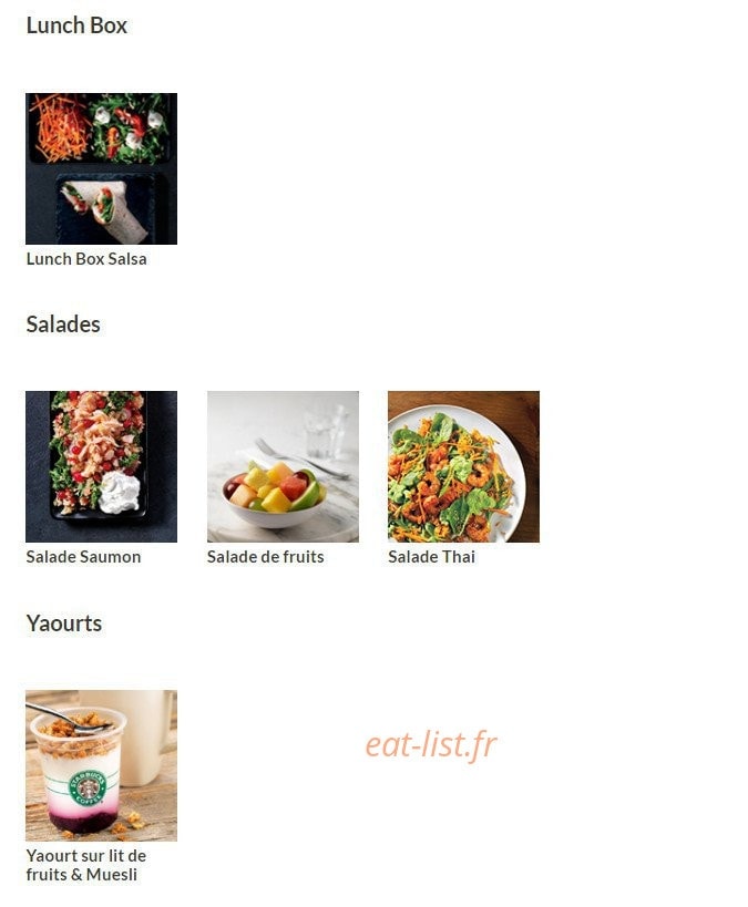 Starbucks Coffee — carte page 5