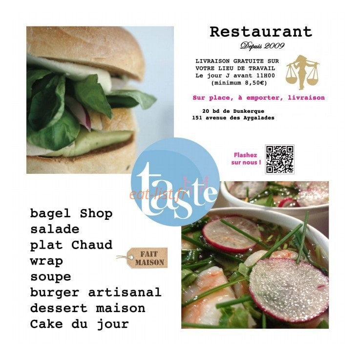 Taste — carte page 1