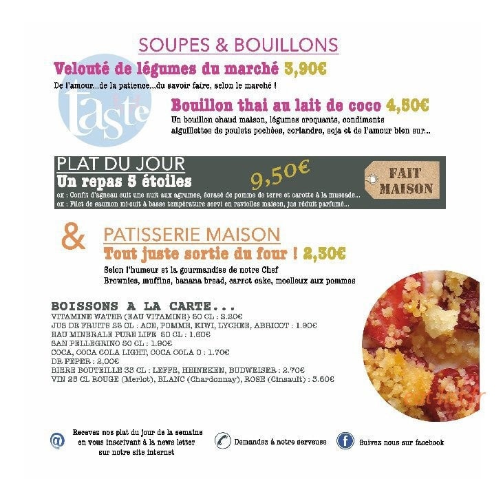 Taste — carte page 4
