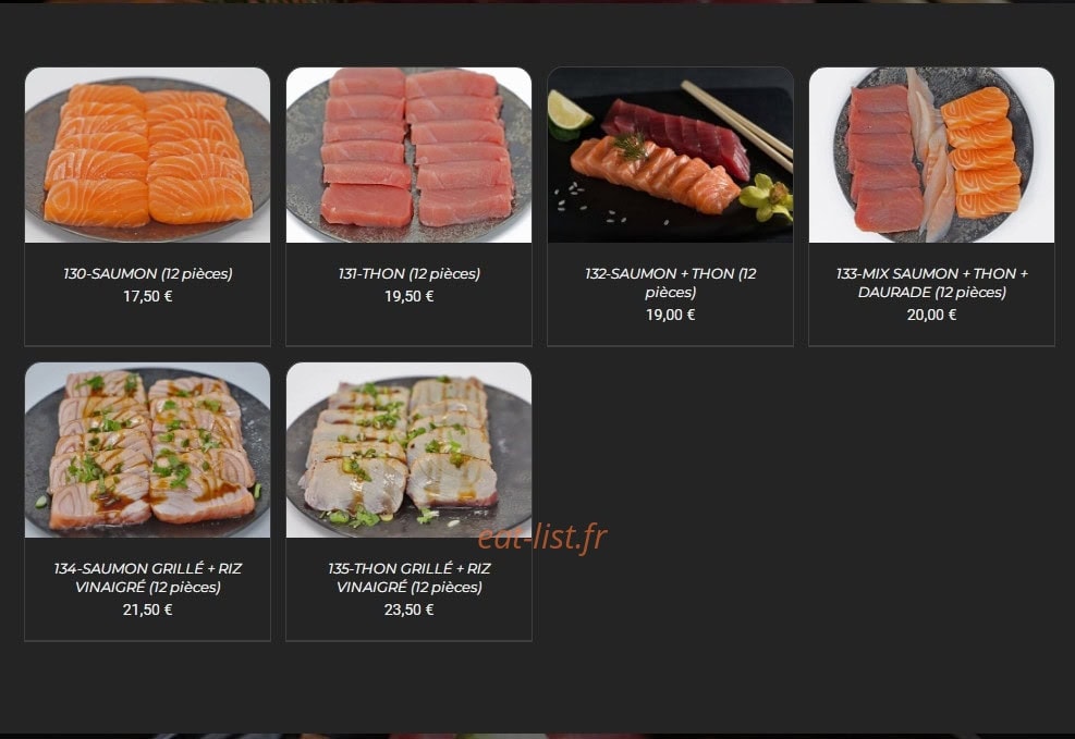 The Sushi — carte page 9