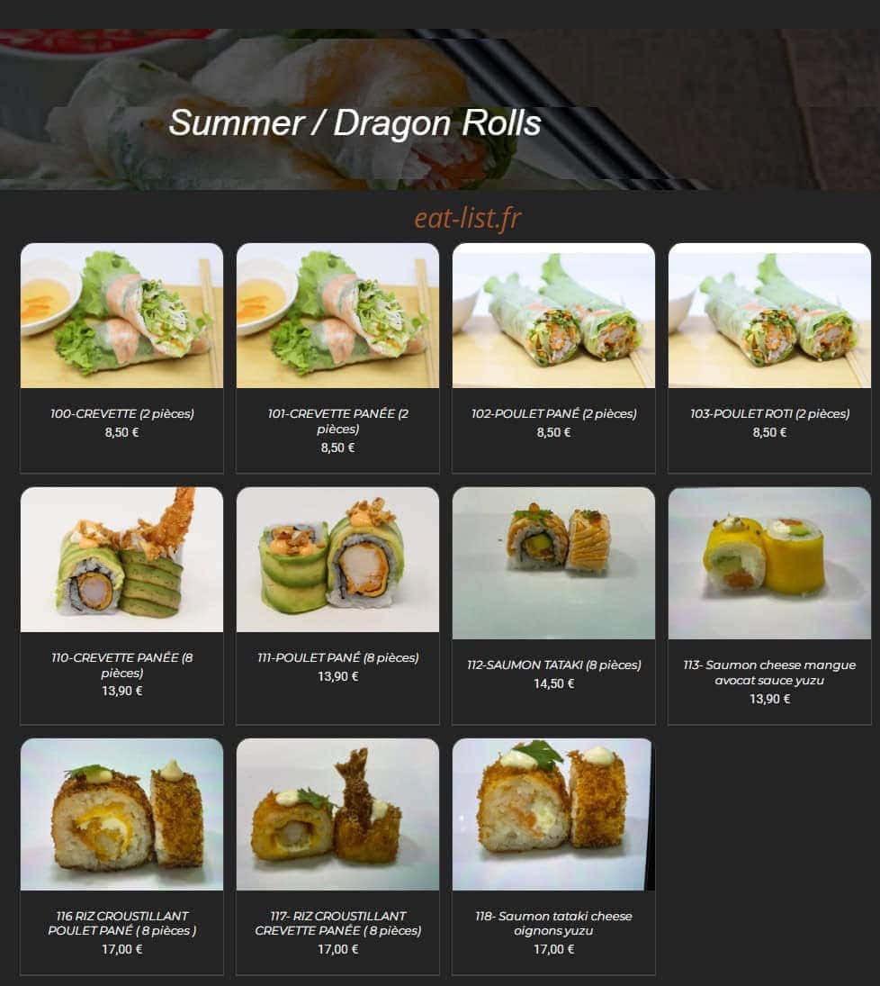 The Sushi — carte page 6