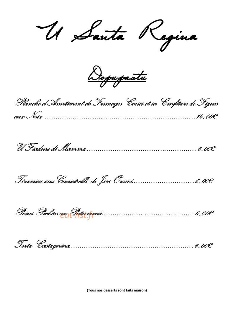 U Santa Regina — carte page 4