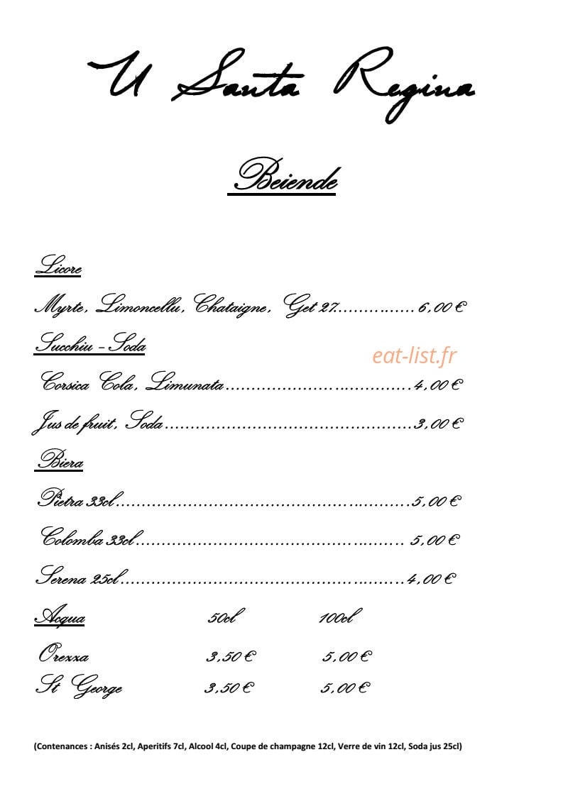 U Santa Regina — carte page 7