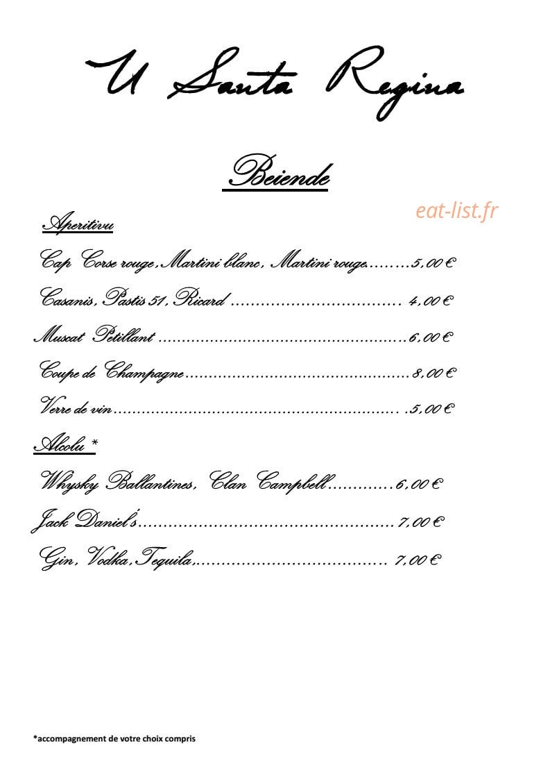 U Santa Regina — carte page 6