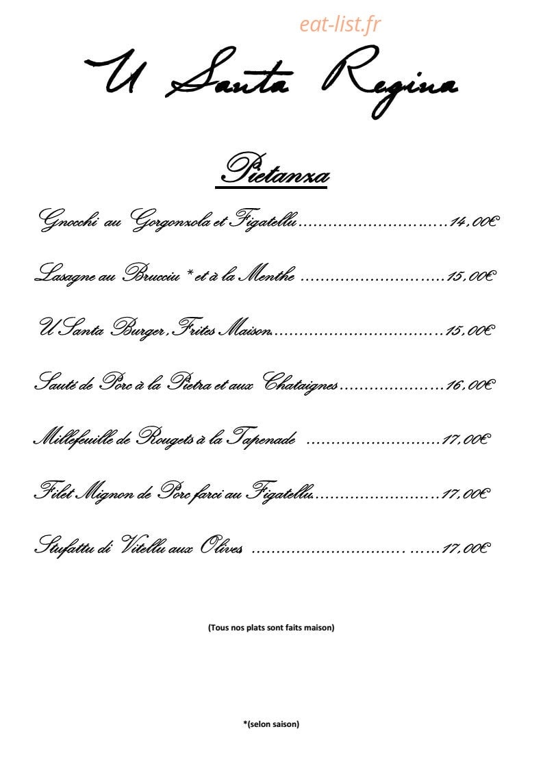U Santa Regina — carte page 3