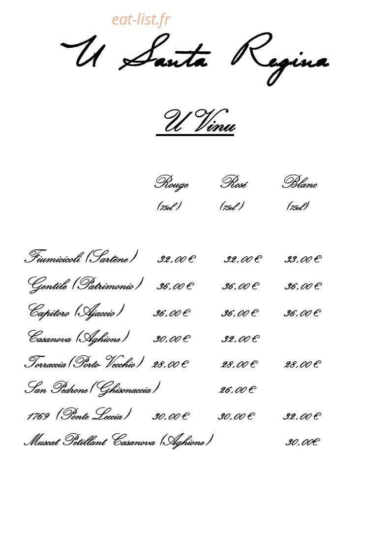 U Santa Regina — carte page 5