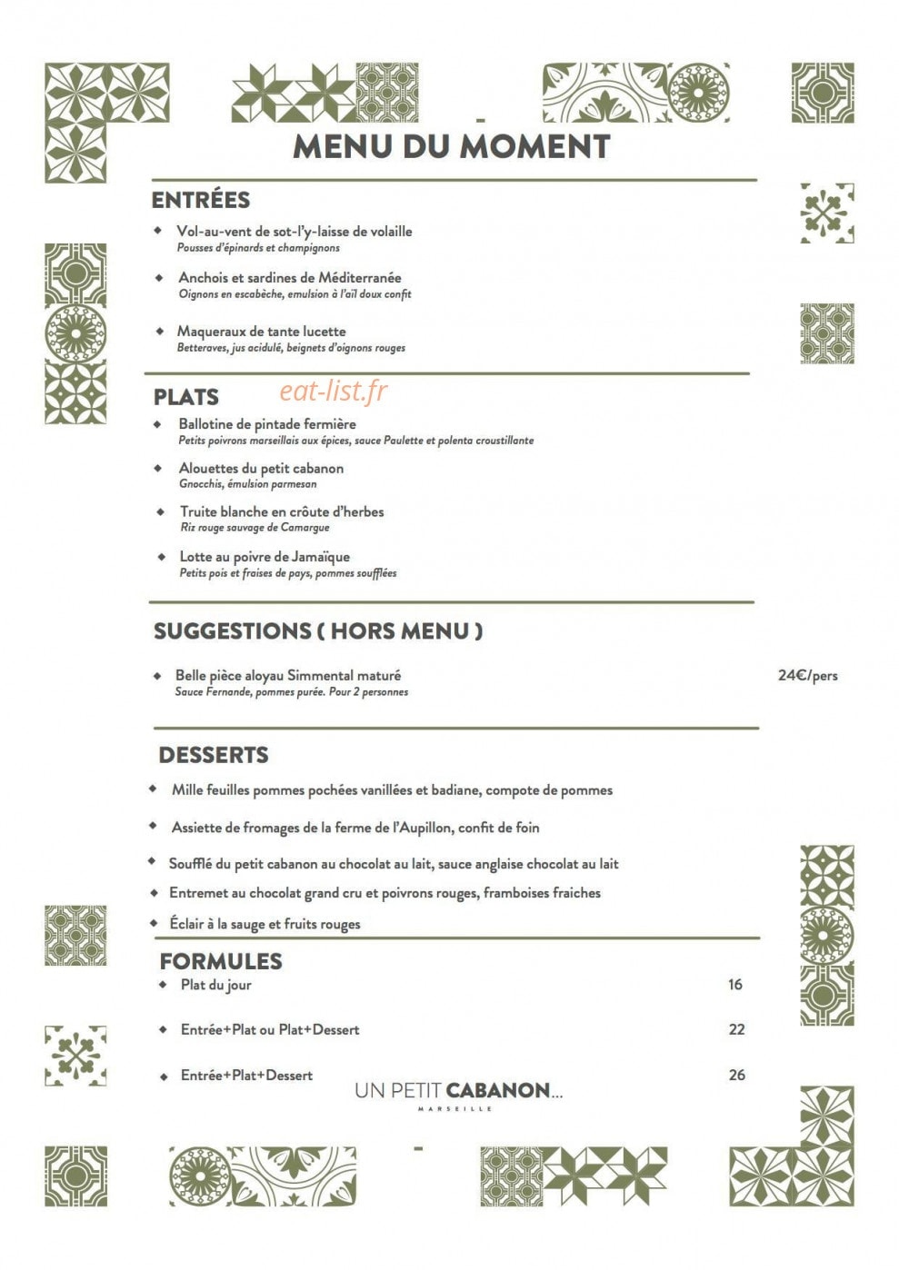 Un petit cabanon — carte page 2