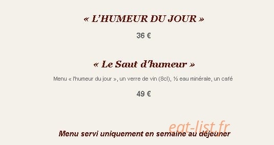 Une Table au Sud — carte page 4