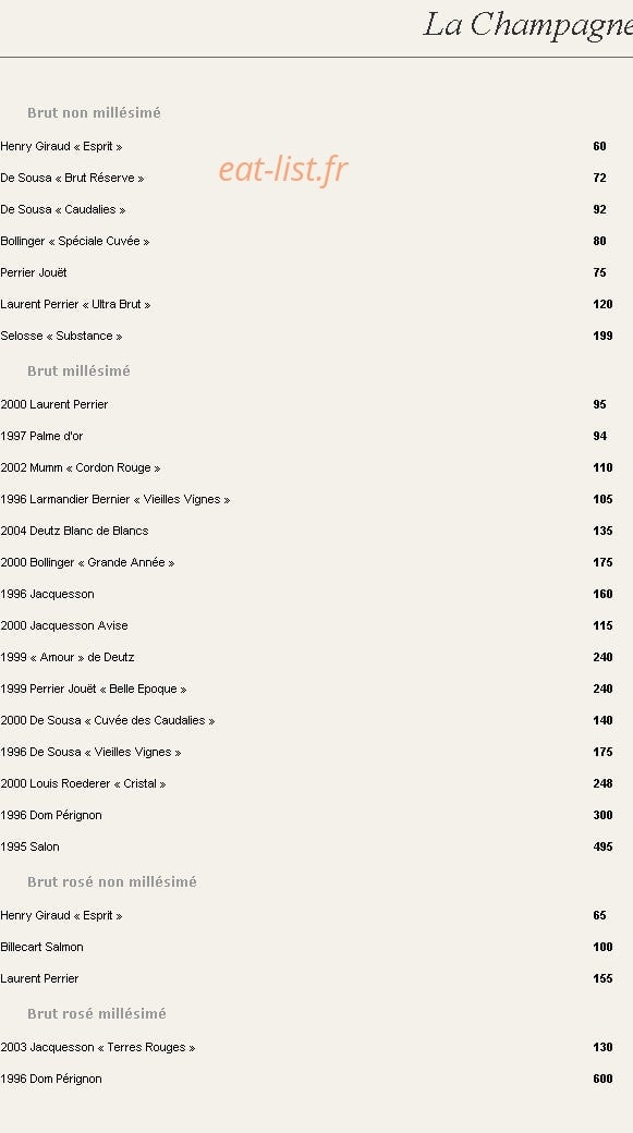 Une Table au Sud — carte page 6