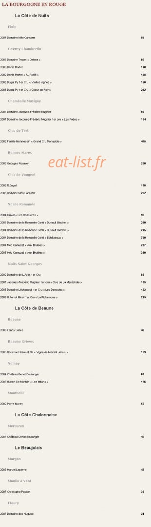 Une Table au Sud — carte page 8