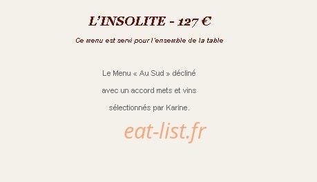 Une Table au Sud — carte page 2