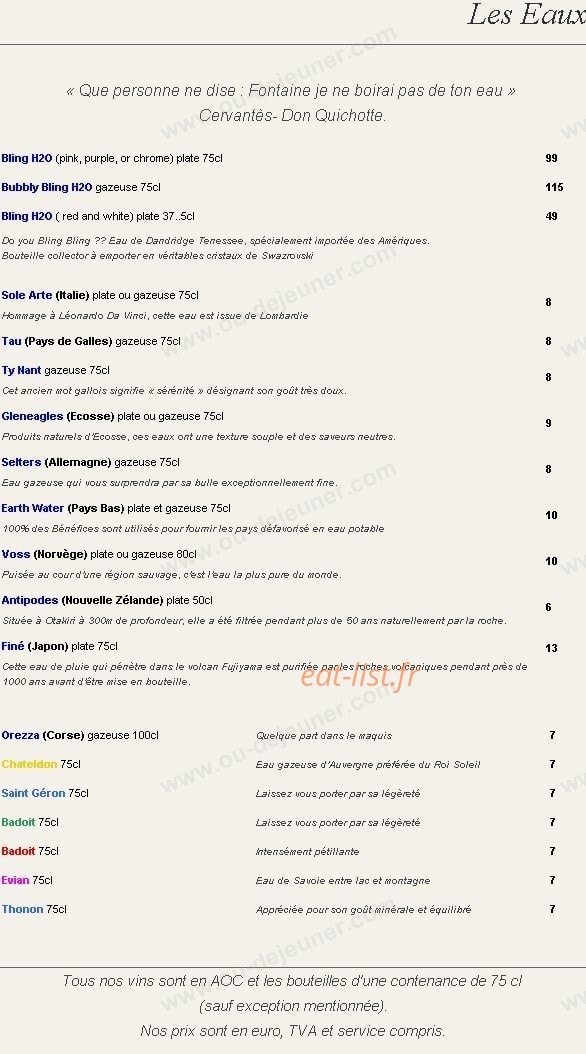 Une Table au Sud — carte page 25