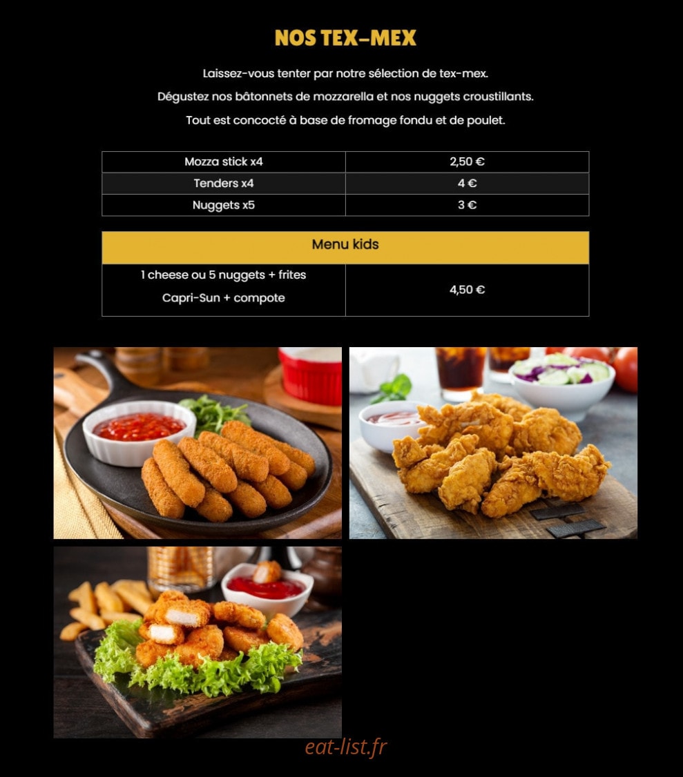 Burger'Style — carte page 3