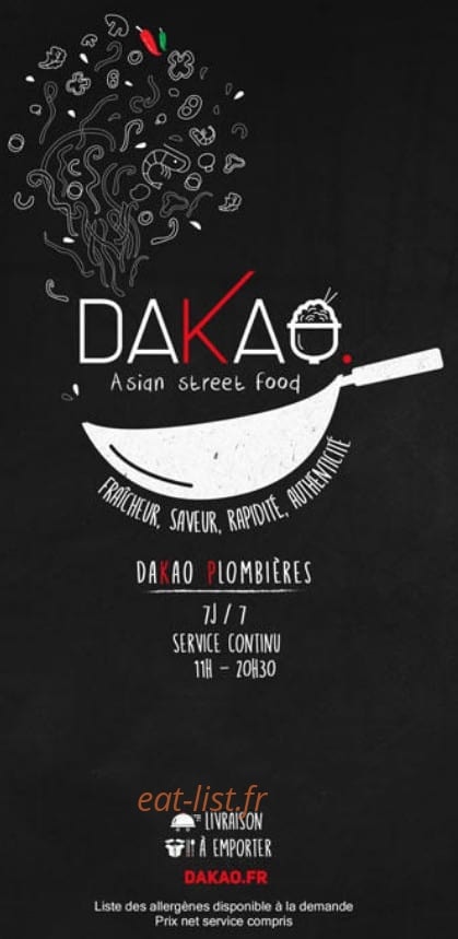 DaKao — carte page 1