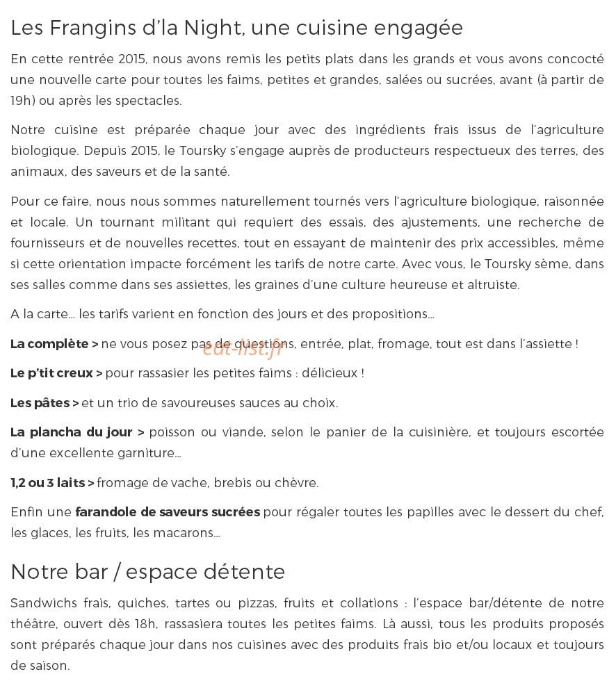 Les Frangins d’la Night — carte page 1