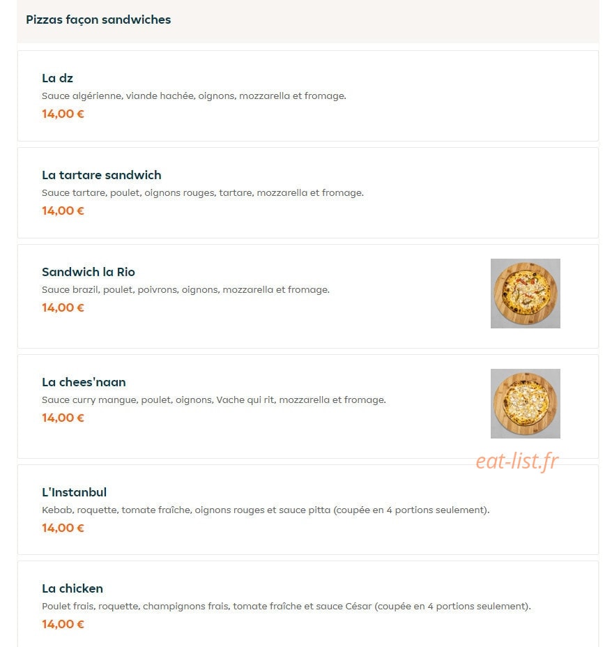 Modo Pizza — carte page 6