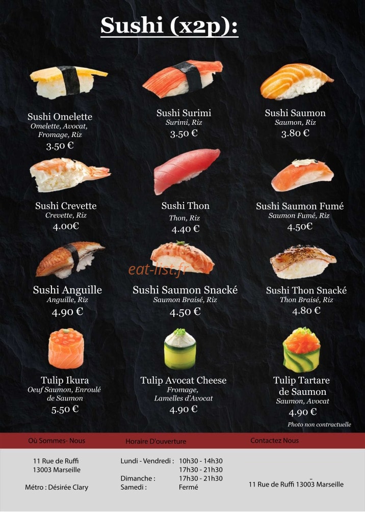Oishi sushi — carte page 3
