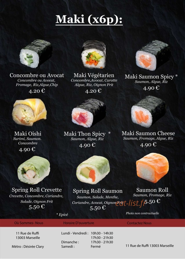 Oishi sushi — carte page 4