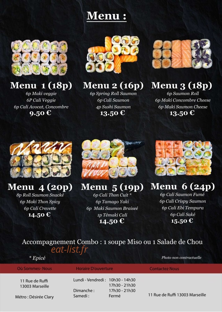 Oishi sushi — carte page 11
