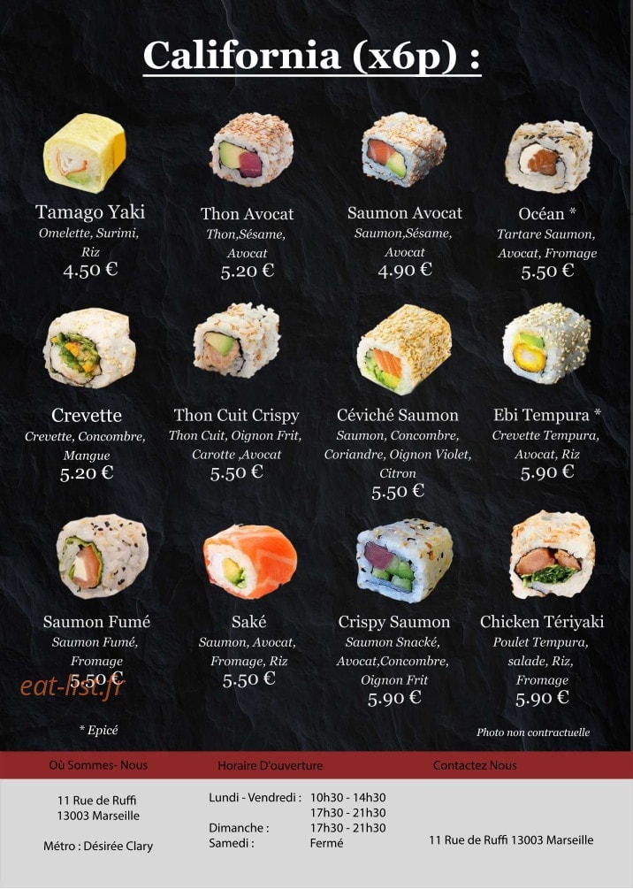 Oishi sushi — carte page 5