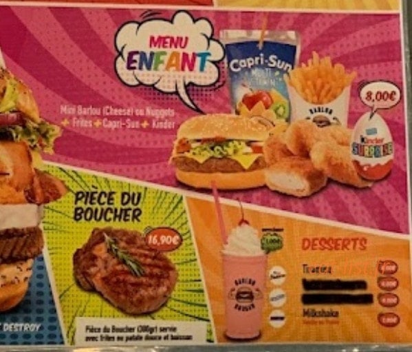 Barlou Burger — carte page 4