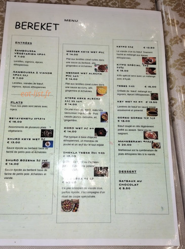 Bereket — carte page 1