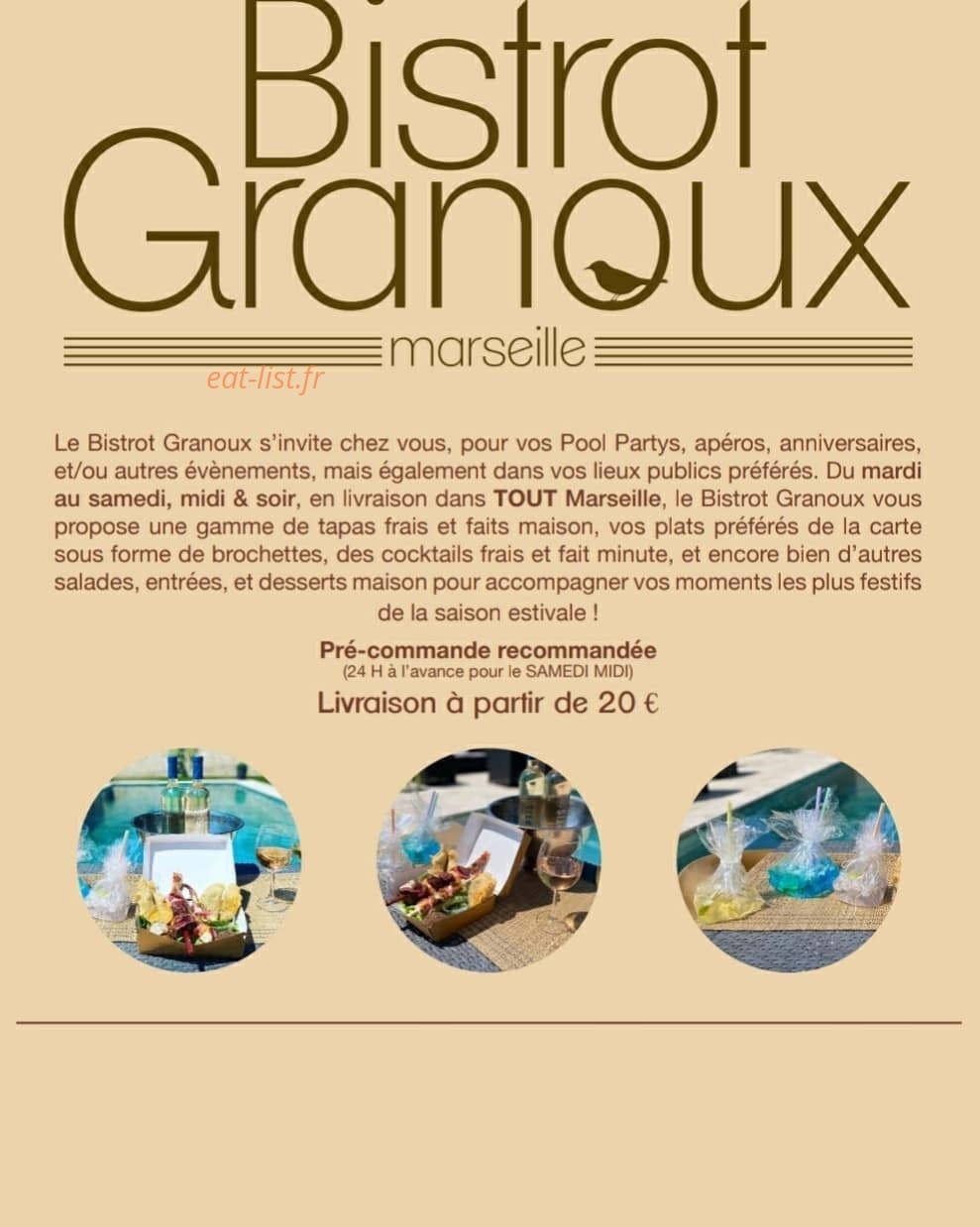 Bistrot Granoux — carte page 1