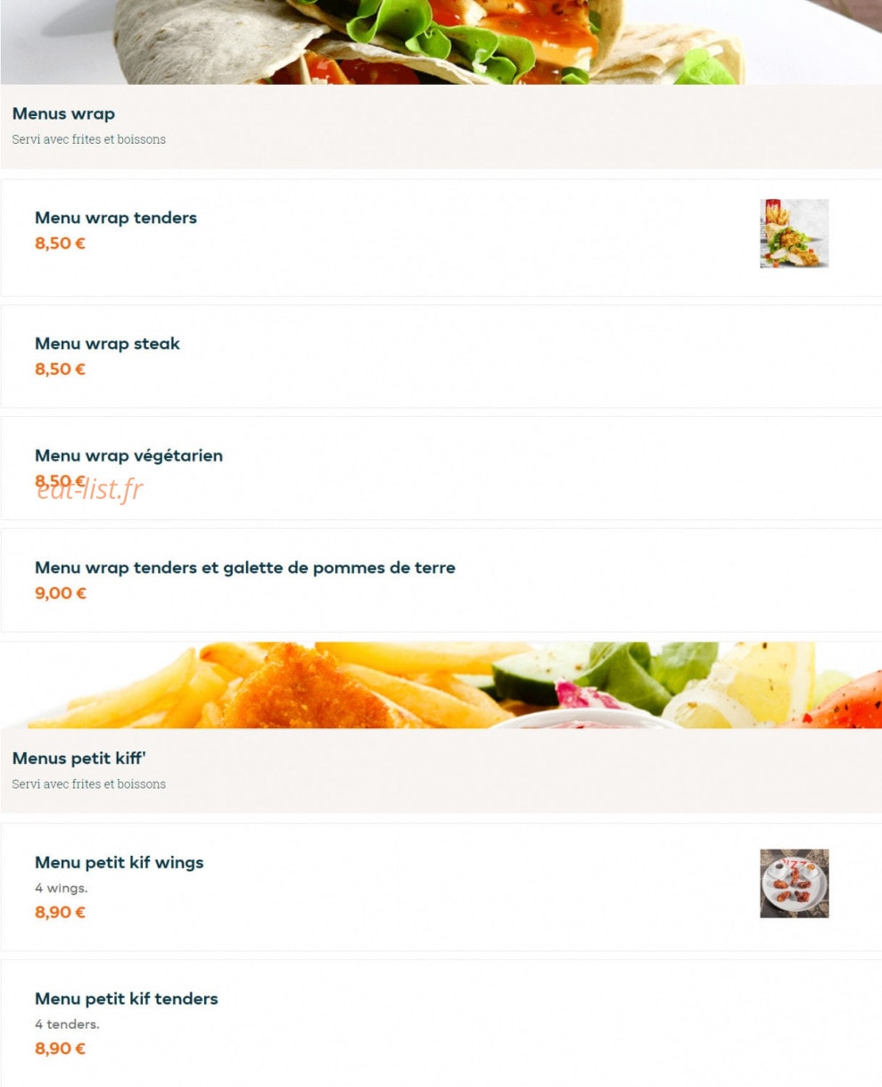 Factory Food — carte page 7