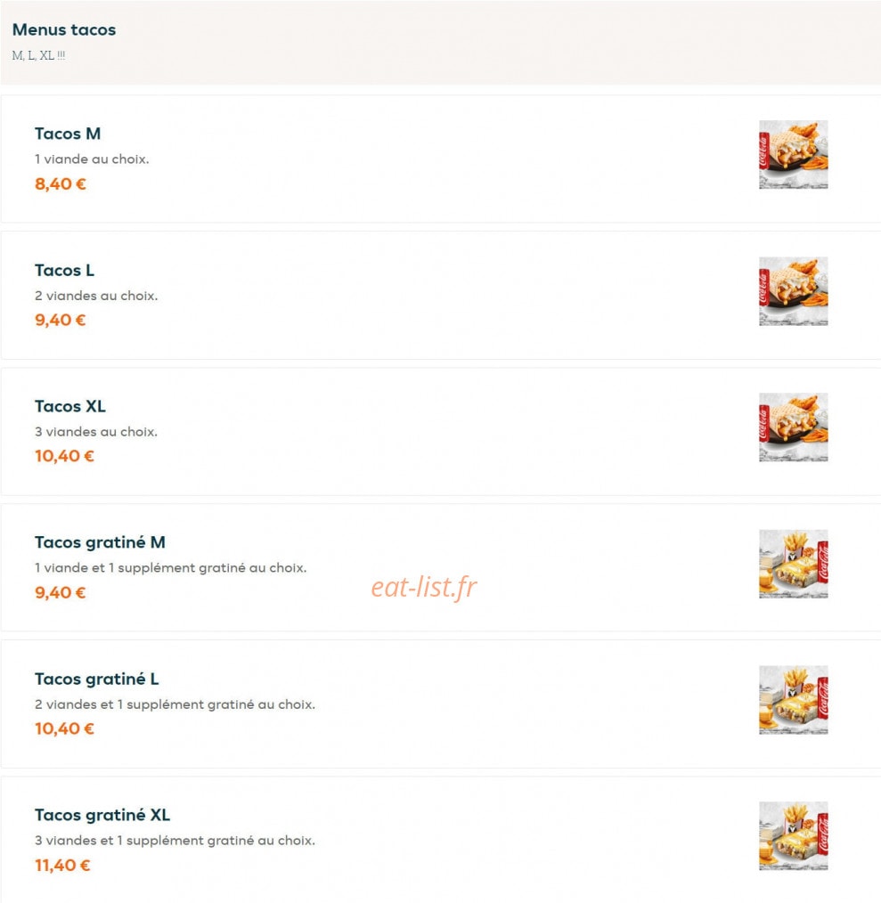 Factory Food — carte page 4