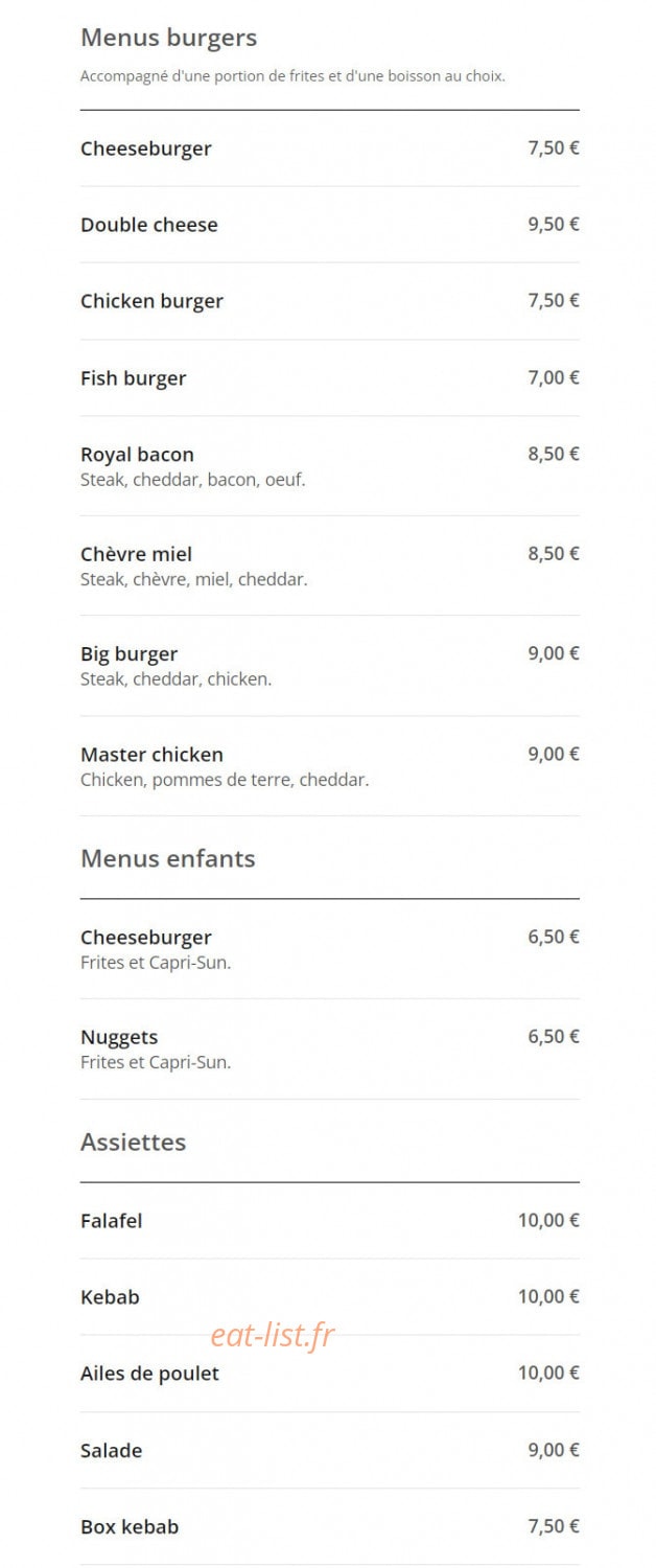 Fresh Food — carte page 3