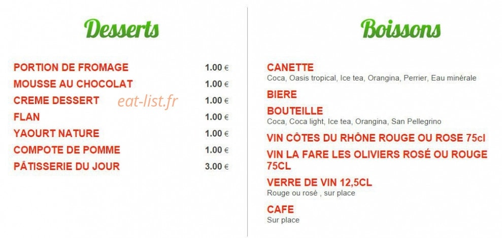 Insalata et pasta — carte page 4