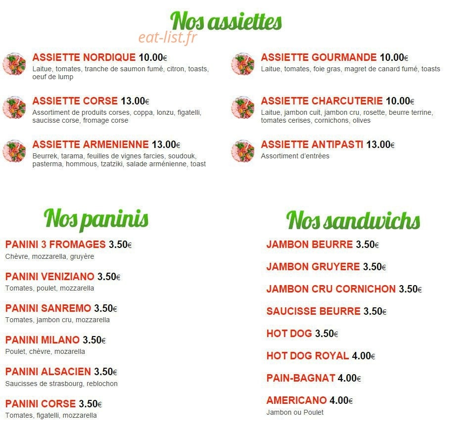 Insalata et pasta — carte page 3