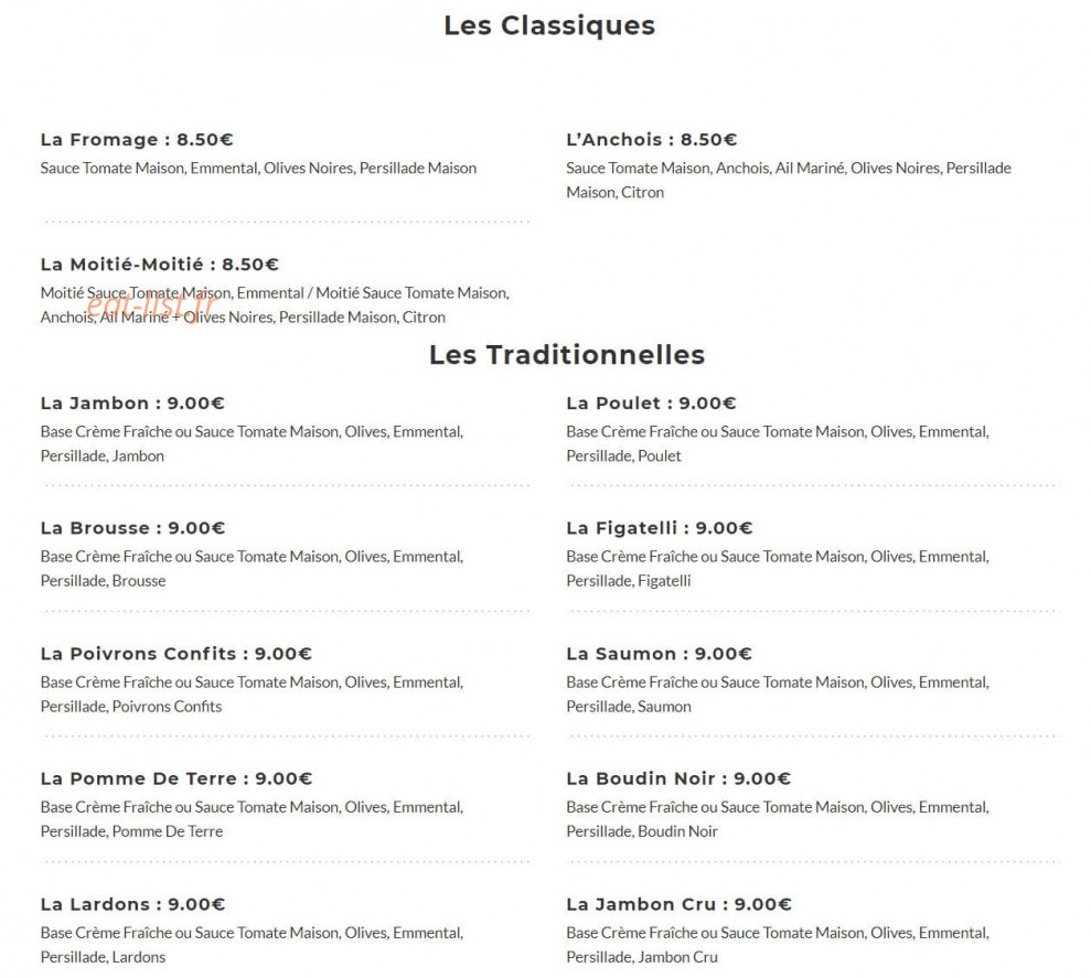 La Margherita — carte page 1