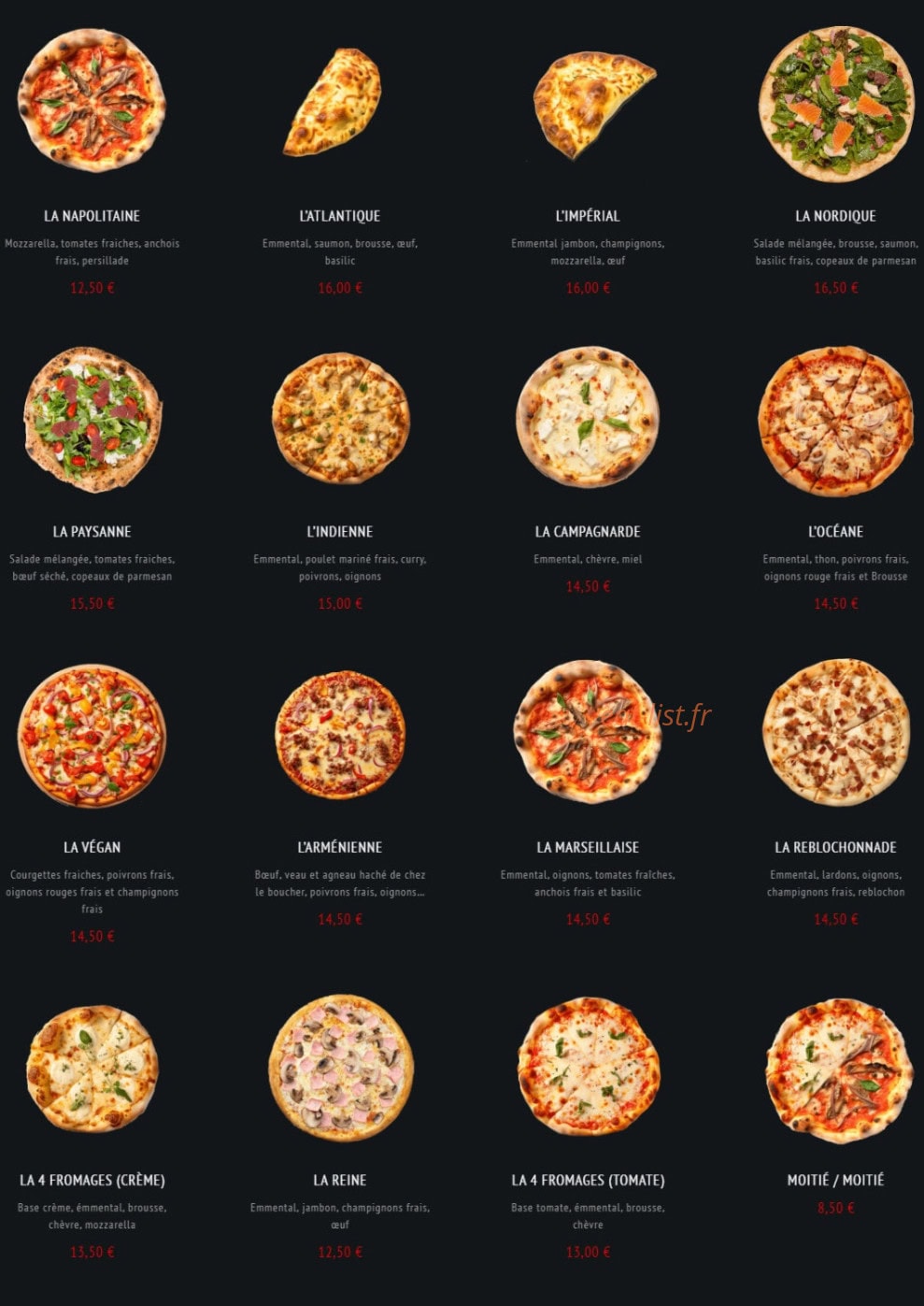 La Pizz’a Najette — carte page 1