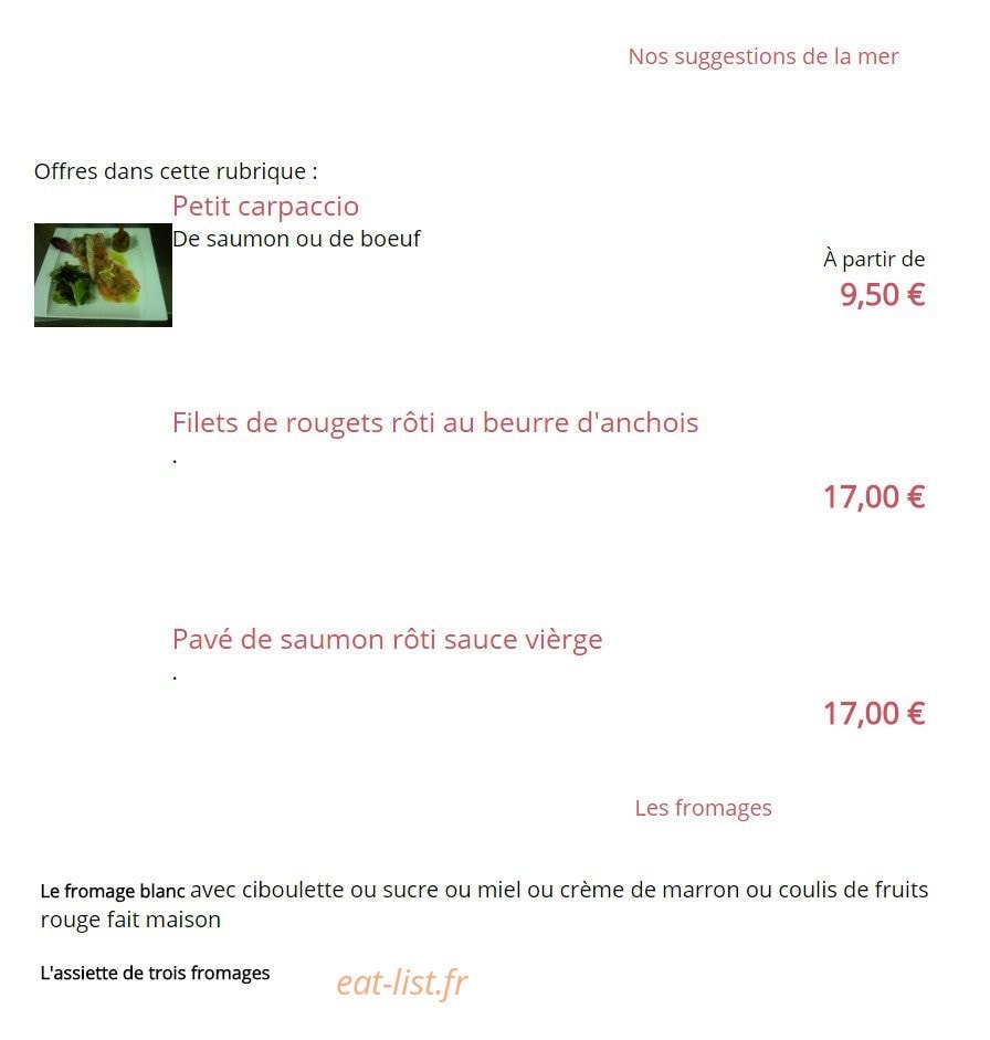 Le bistrot marseillais — carte page 5