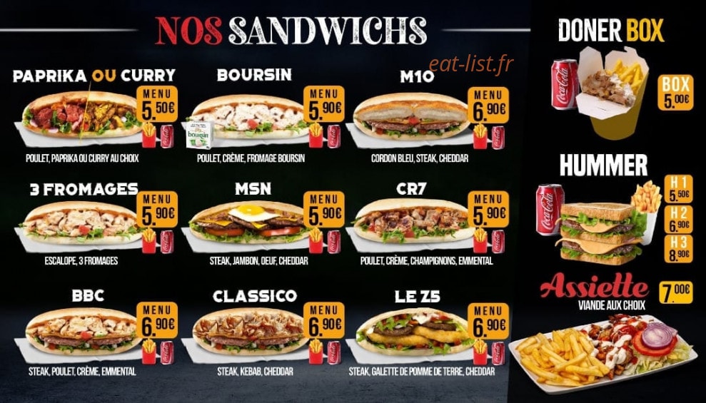 Le Classico Foods — carte page 2