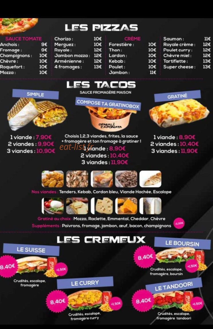 Le Geni'al — carte page 1