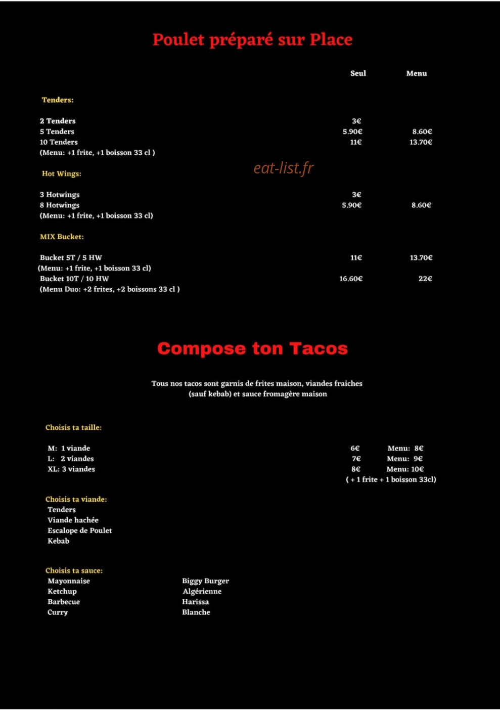 MBurgers — carte page 2