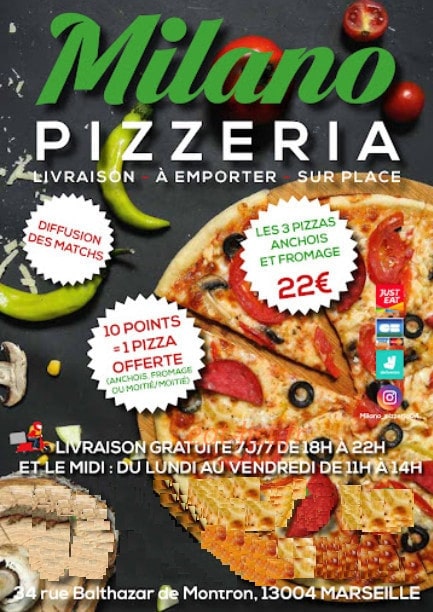 Milano pizza — carte page 1