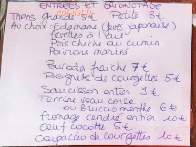 Monsieur Madame café — carte page 1