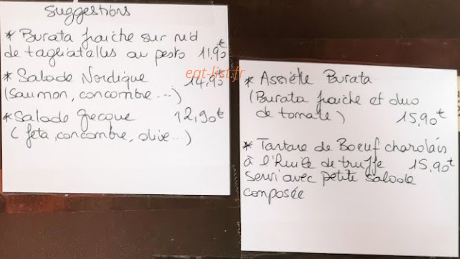 Monsieur Madame café — carte page 2