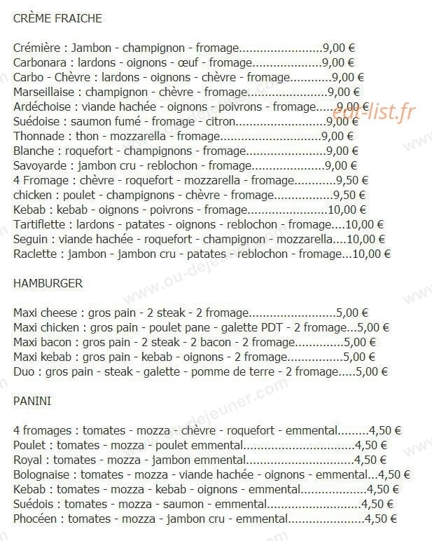 Palermo Pizza — carte page 3